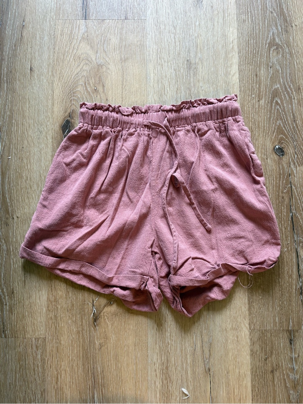 Dusty Rose Paperbag Dress Shorts
